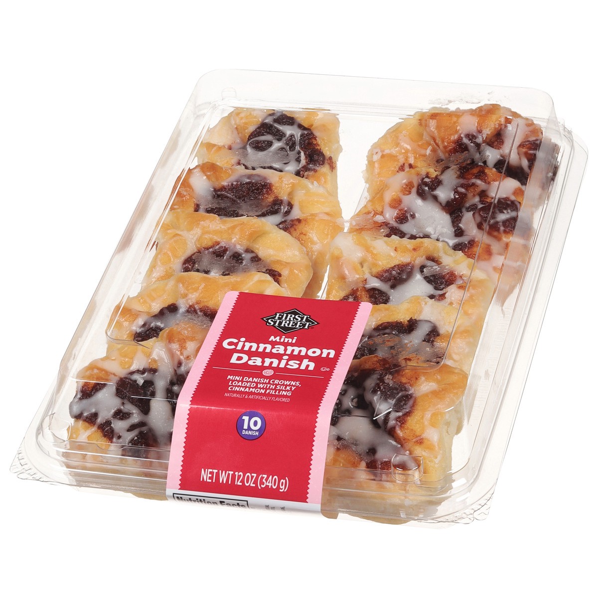slide 6 of 13, First Street Cinnamon Mini Danish, 12 oz
