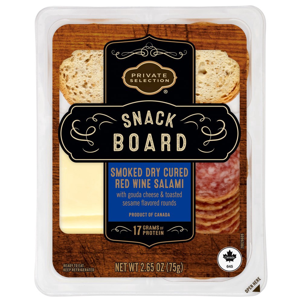 slide 1 of 2, Private Selection Smoked Dry Cured Red Wine Salami Snack Board, 2.65 oz