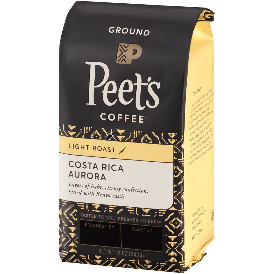 slide 3 of 3, Peet's Coffee Costa Rica Aurora Light Roast Ground Coffee, 12 oz