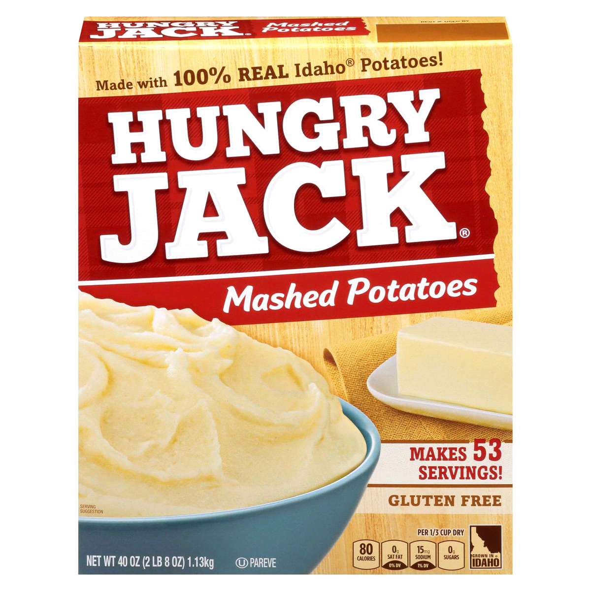 slide 1 of 1, Hungry Jack Mashed Potatoes, 40 oz