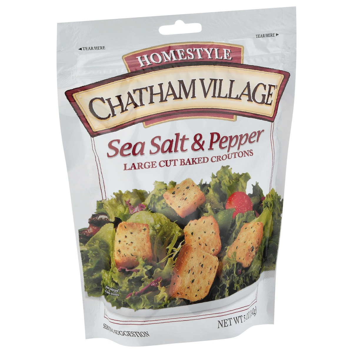 slide 2 of 9, Chatham Village Homestyle Sea Salt & Pepper Croutons 5 oz, 5 oz