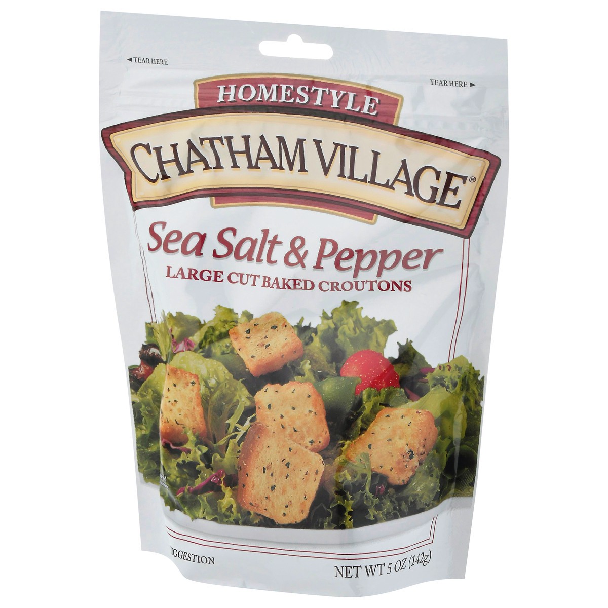 slide 3 of 9, Chatham Village Homestyle Sea Salt & Pepper Croutons 5 oz, 5 oz