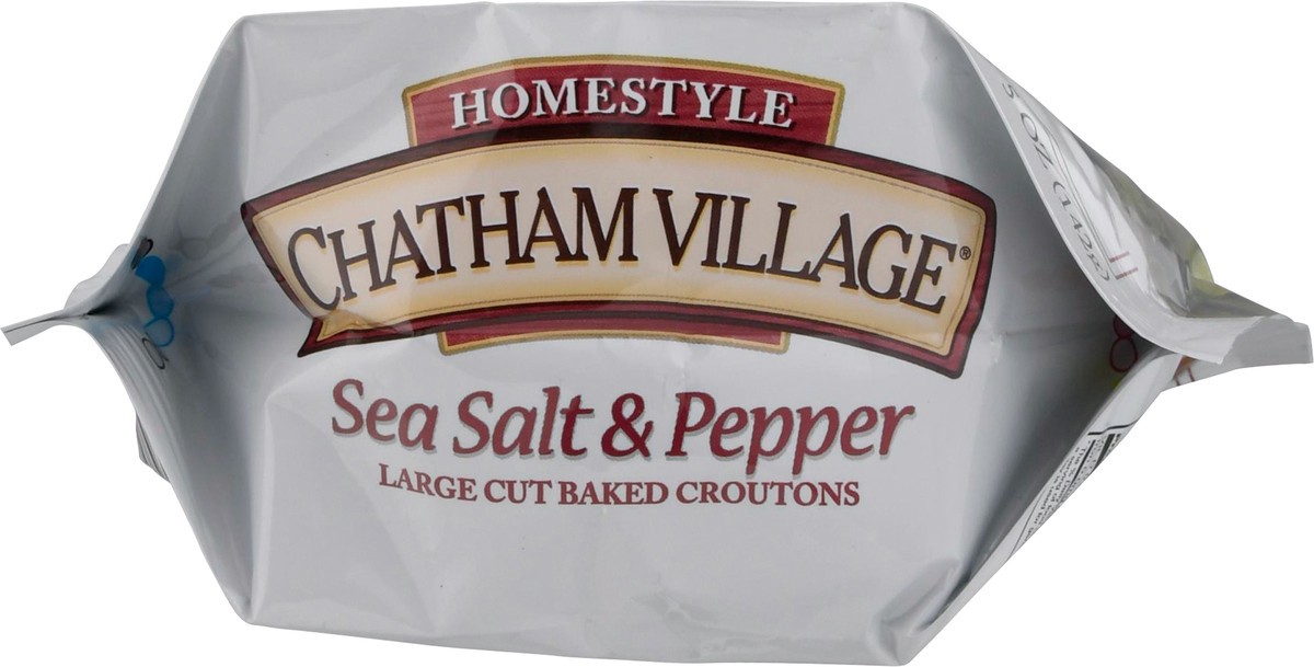 slide 4 of 9, Chatham Village Homestyle Sea Salt & Pepper Croutons 5 oz, 5 oz