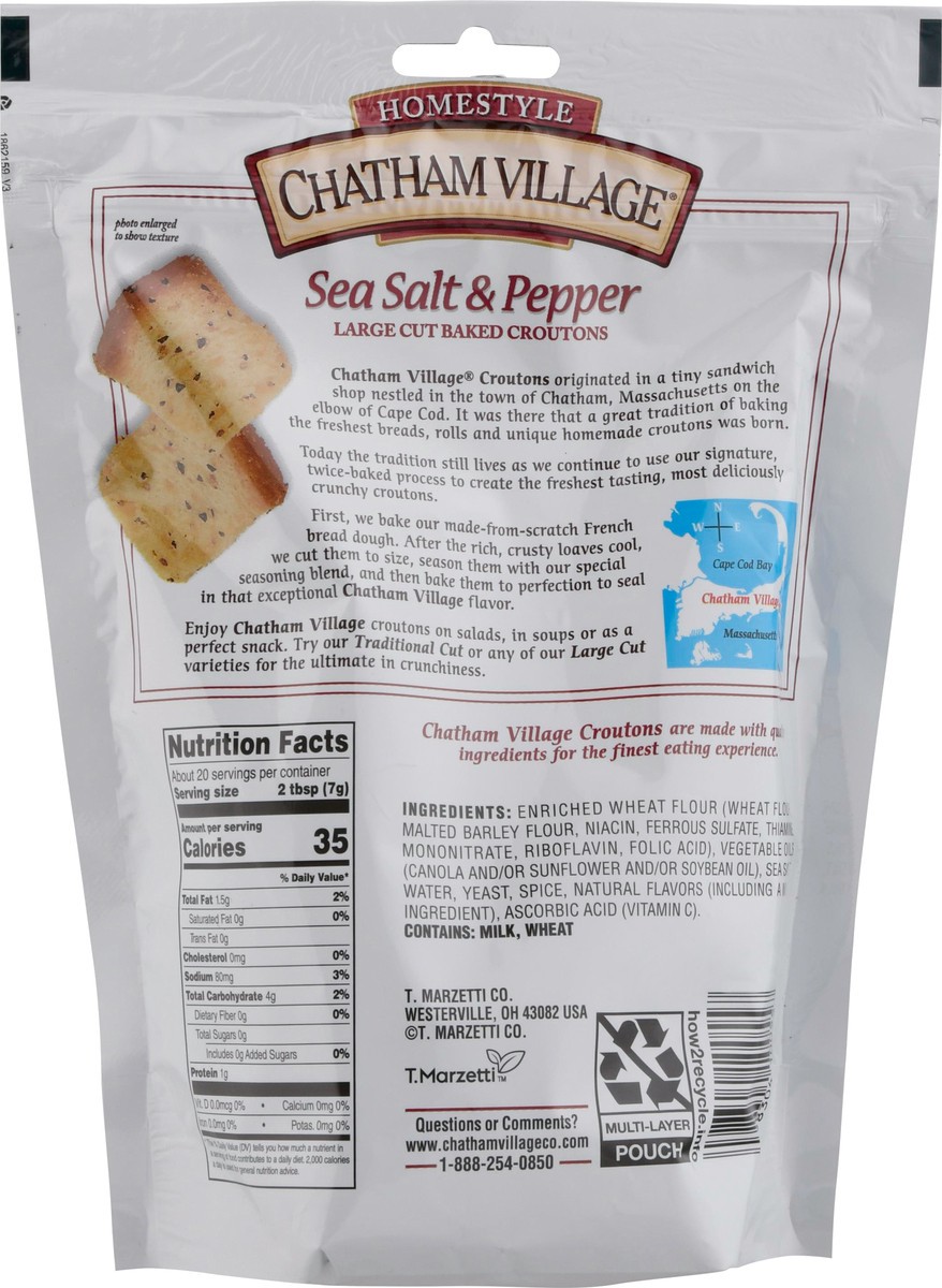 slide 5 of 9, Chatham Village Homestyle Sea Salt & Pepper Croutons 5 oz, 5 oz