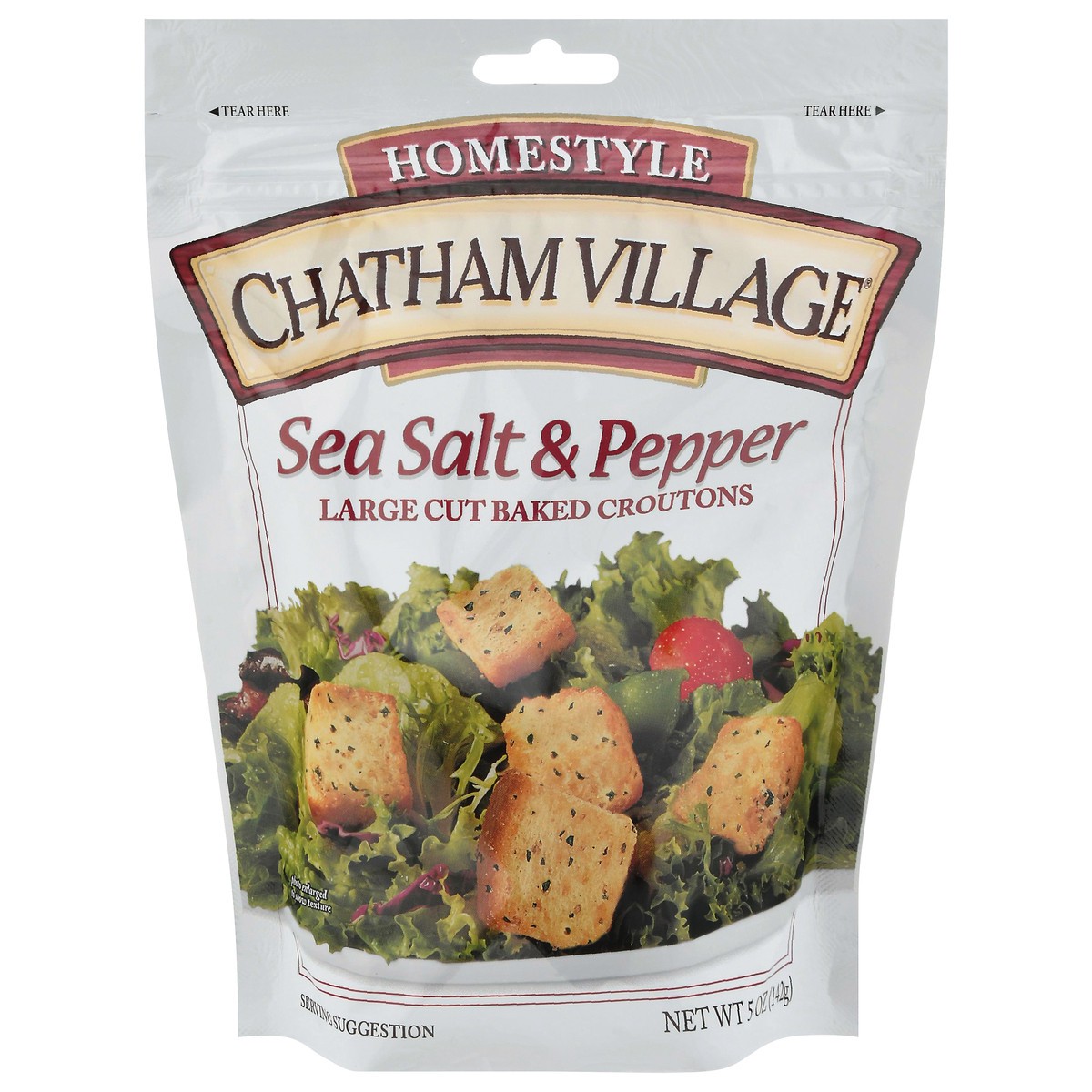 slide 1 of 9, Chatham Village Homestyle Sea Salt & Pepper Croutons 5 oz, 5 oz