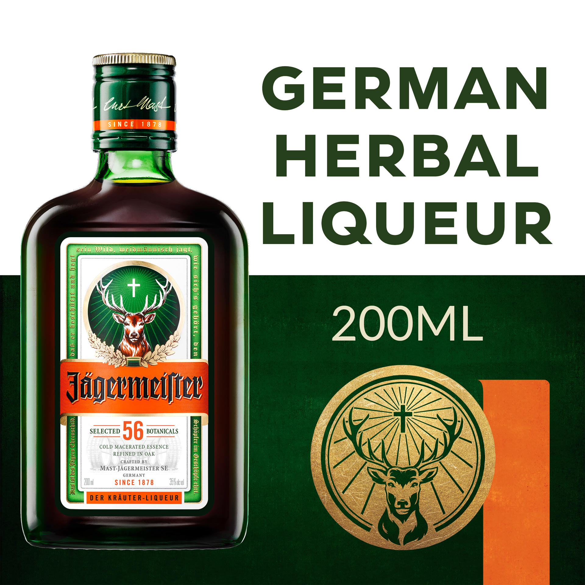 slide 1 of 3, Jägermeister Liqueur 200ml, 200 ml