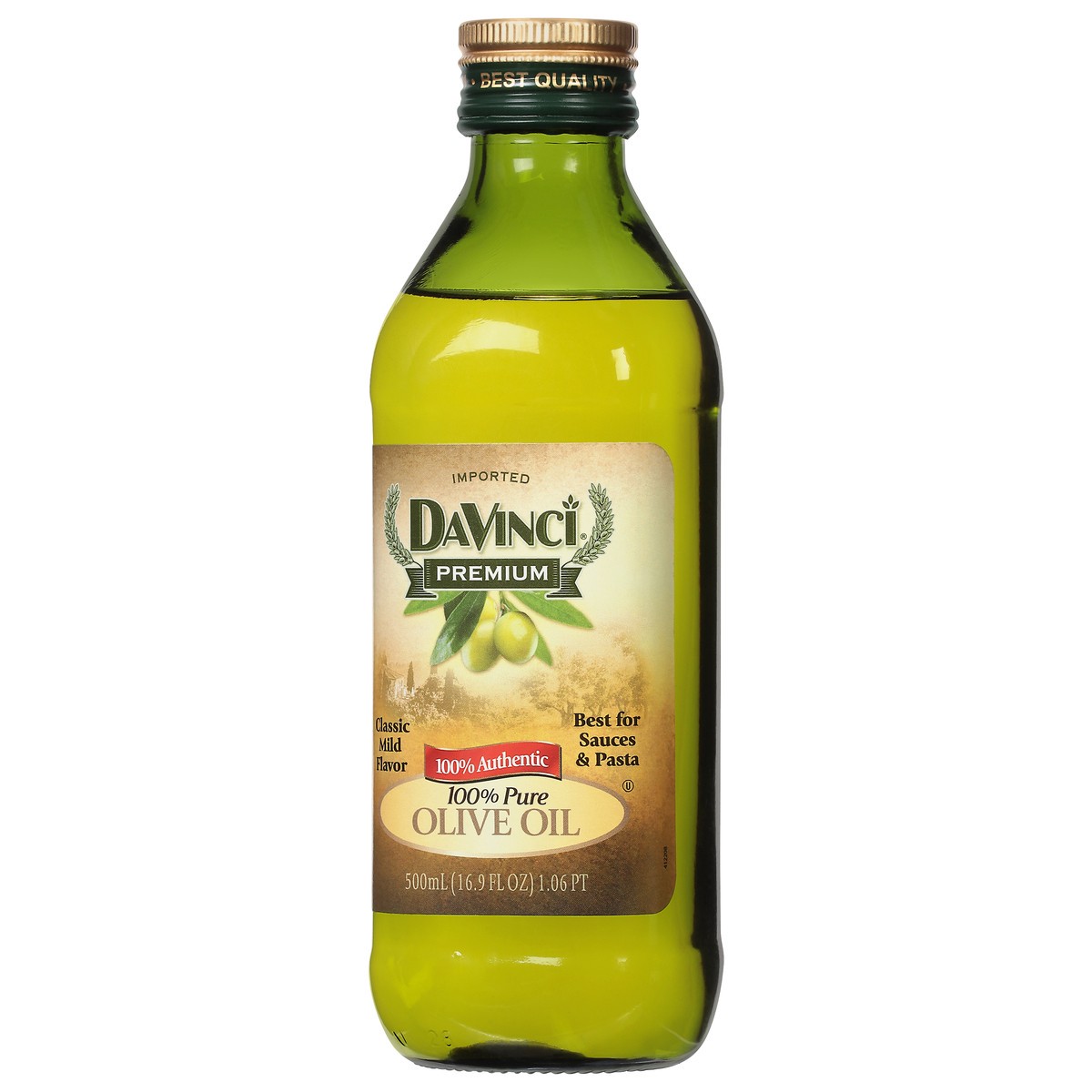 slide 3 of 9, DaVinci Premium 100% Pure Olive Oil 16.9 fl oz, 16.9 fl oz