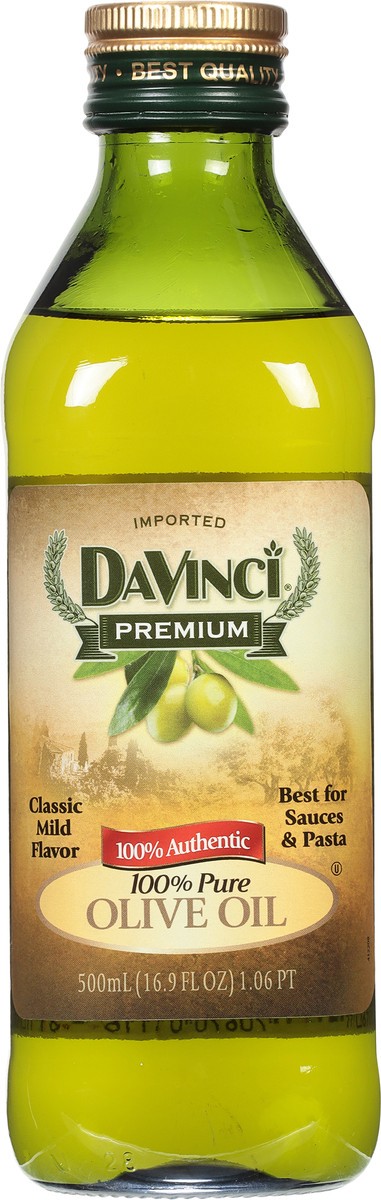 slide 6 of 9, DaVinci Premium 100% Pure Olive Oil 16.9 fl oz, 16.9 fl oz