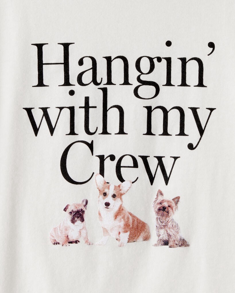 slide 2 of 2, Oshkosh Girls Crew Long-Sleeve Graphic Tee - White Cream L, 1 ct