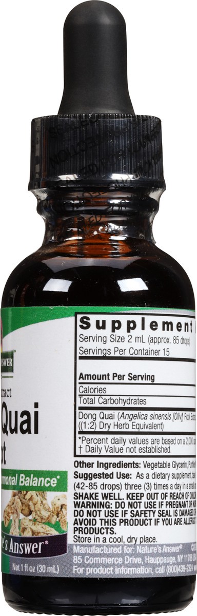 slide 9 of 9, Nature's Answer 2000 mg Dong Quai Root Fluid Extract 1 fl oz, 1 fl oz