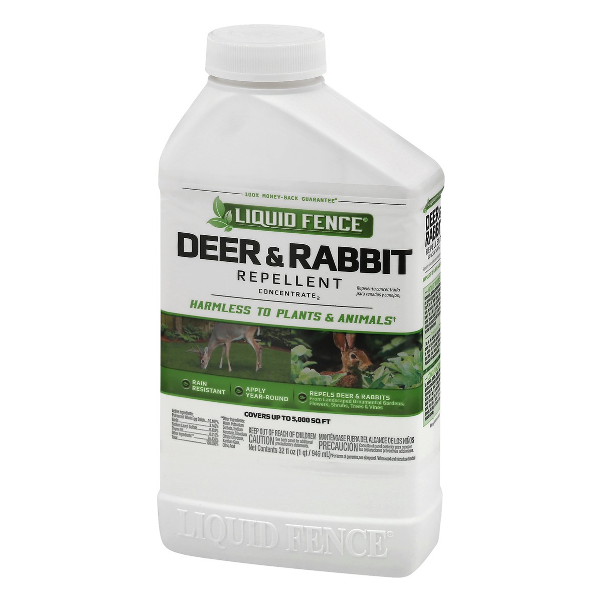 slide 3 of 9, Liquid Fence Concentrate2 Deer & Rabbit Repellent 32 oz, 32 oz