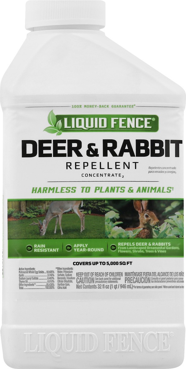 slide 6 of 9, Liquid Fence Concentrate2 Deer & Rabbit Repellent 32 oz, 32 oz