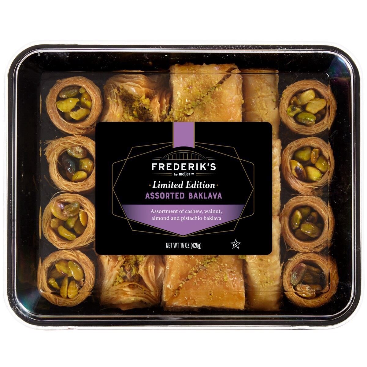 slide 1 of 5, Frederik's By Meijer FREDERIKS BY MEIJER Frederik's by Meijer Assorted Baklava, 15 oz