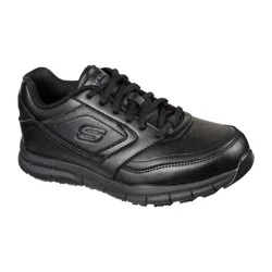 Skechers Work Slip Resistant Relaxed Fit Nampa Wyola SR, Black, Size 6 Wide