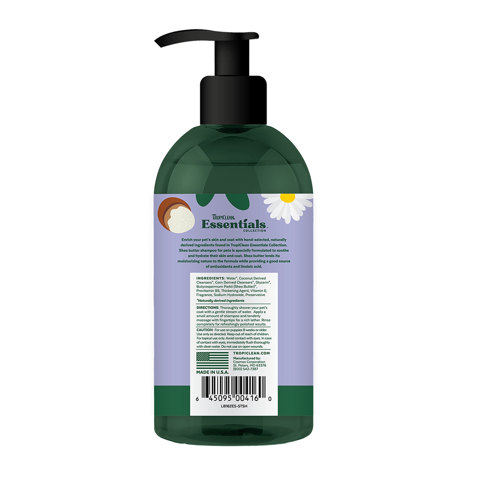 slide 2 of 3, TropiClean Sunsetting - TropiClean Essentials Shea Butter Shampoo for Dogs, Puppies & Cats, 16 oz