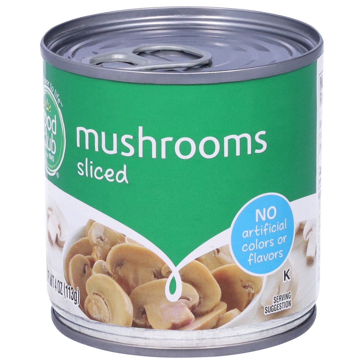 slide 9 of 16, Food Club Sliced Mushrooms 4 oz, 4 oz