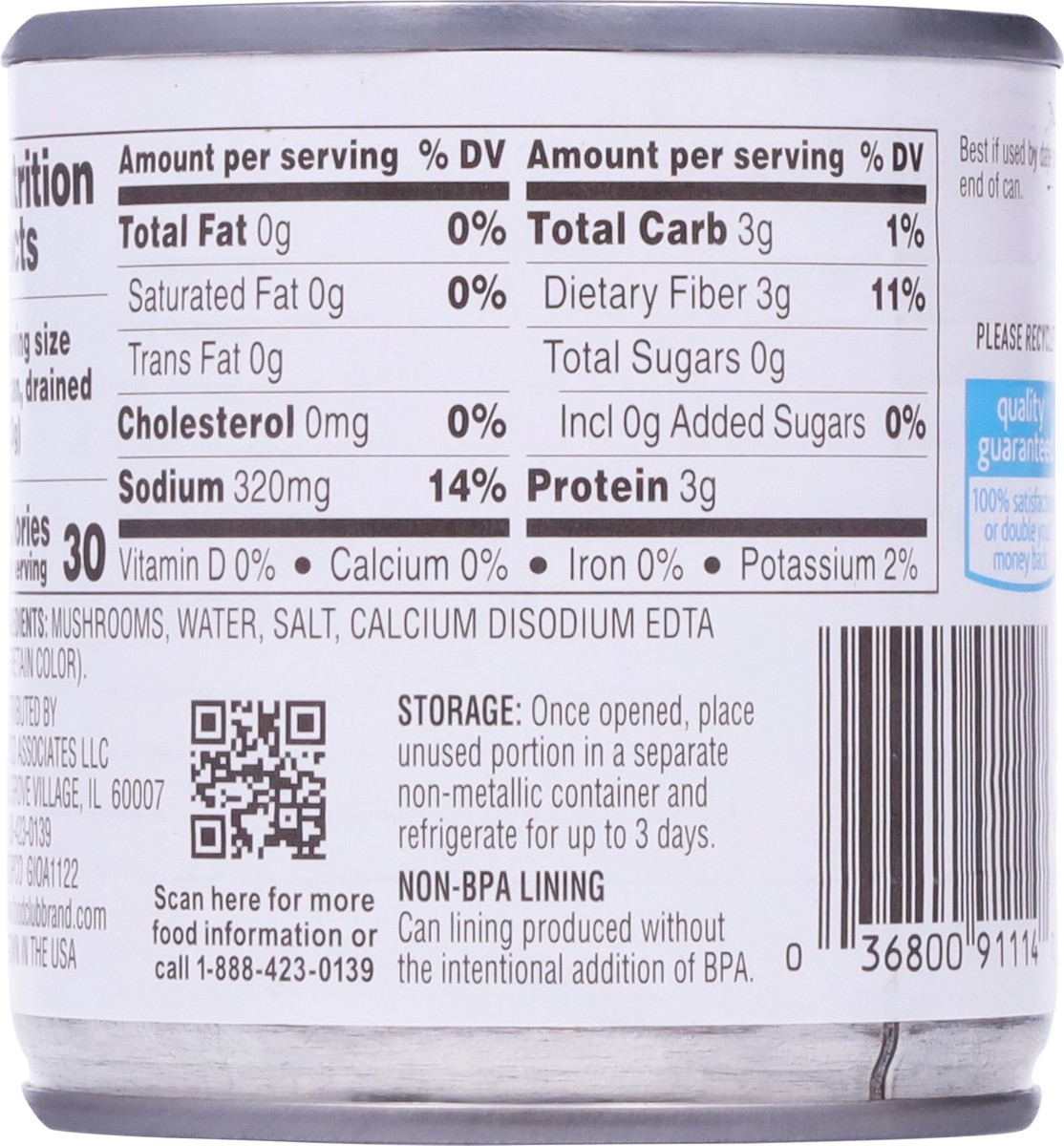 slide 7 of 16, Food Club Sliced Mushrooms 4 oz, 4 oz