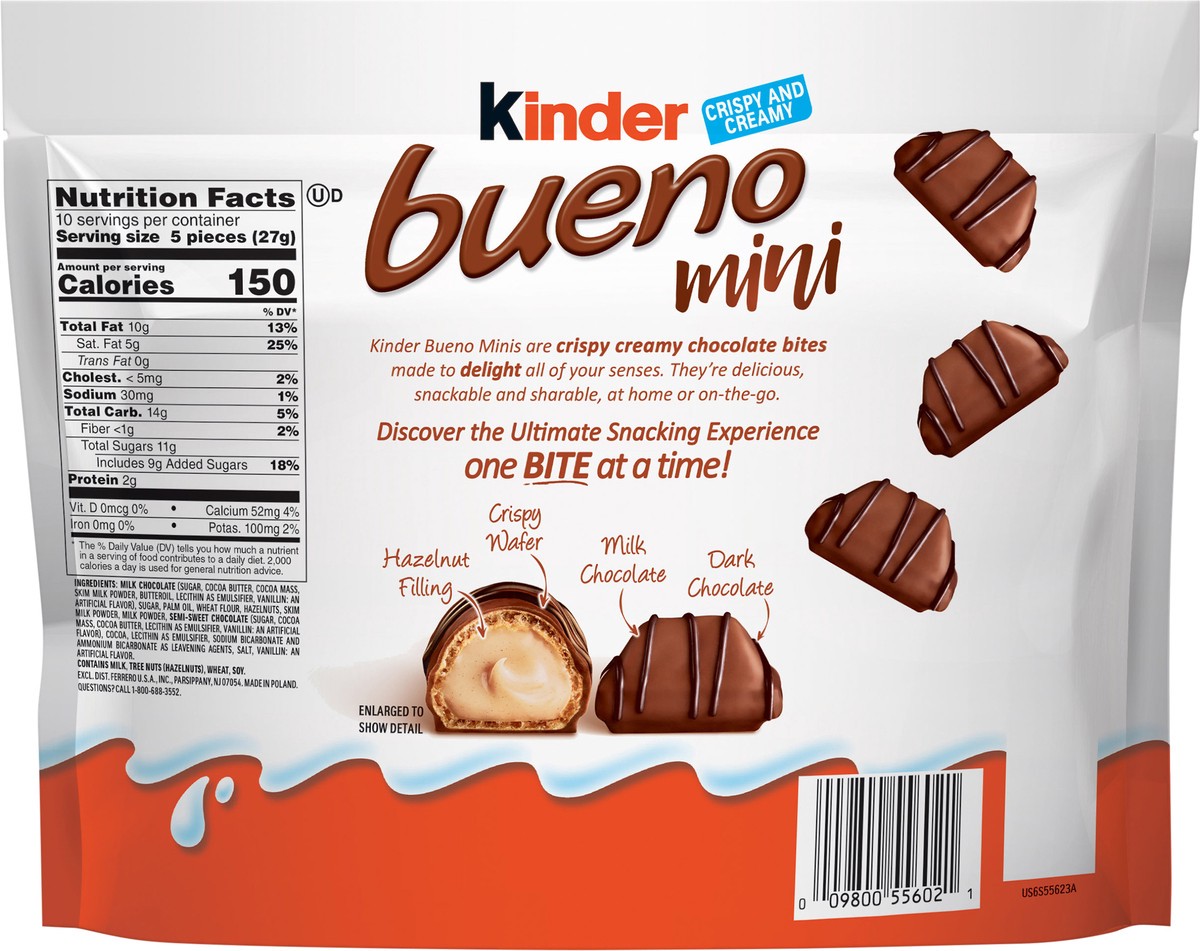 slide 11 of 11, Kinder Bueno Mini Crispy Creamy Chocolate Bite Family Pack 9.5 oz, 9.5 oz