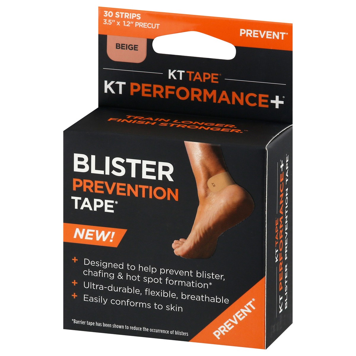 slide 7 of 11, KT Tape KT Performance+ 3.5 Inch x 1.2 Inch Precut Beige Blister Prevention Tape 30 ea, 30 ct