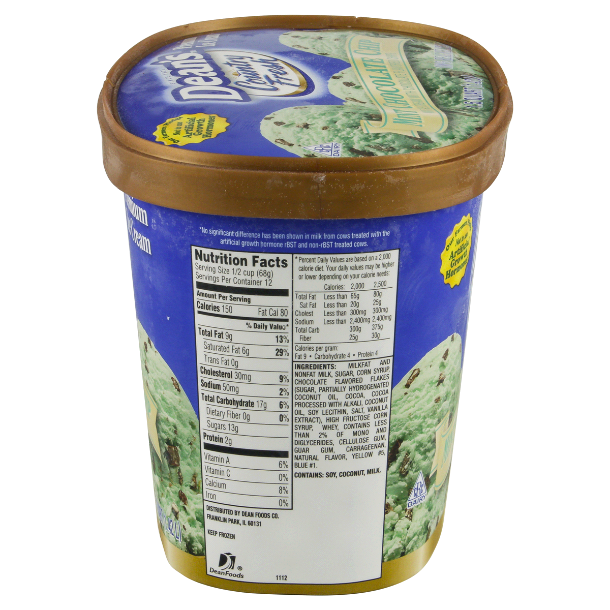 Dean's Country Fresh Mint Chocolate Chip Ice Cream 48 oz Shipt