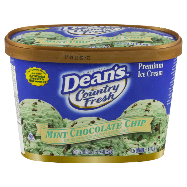 slide 1 of 1, Dean's Country Fresh Mint Chocolate Chip Ice Cream, 48 oz