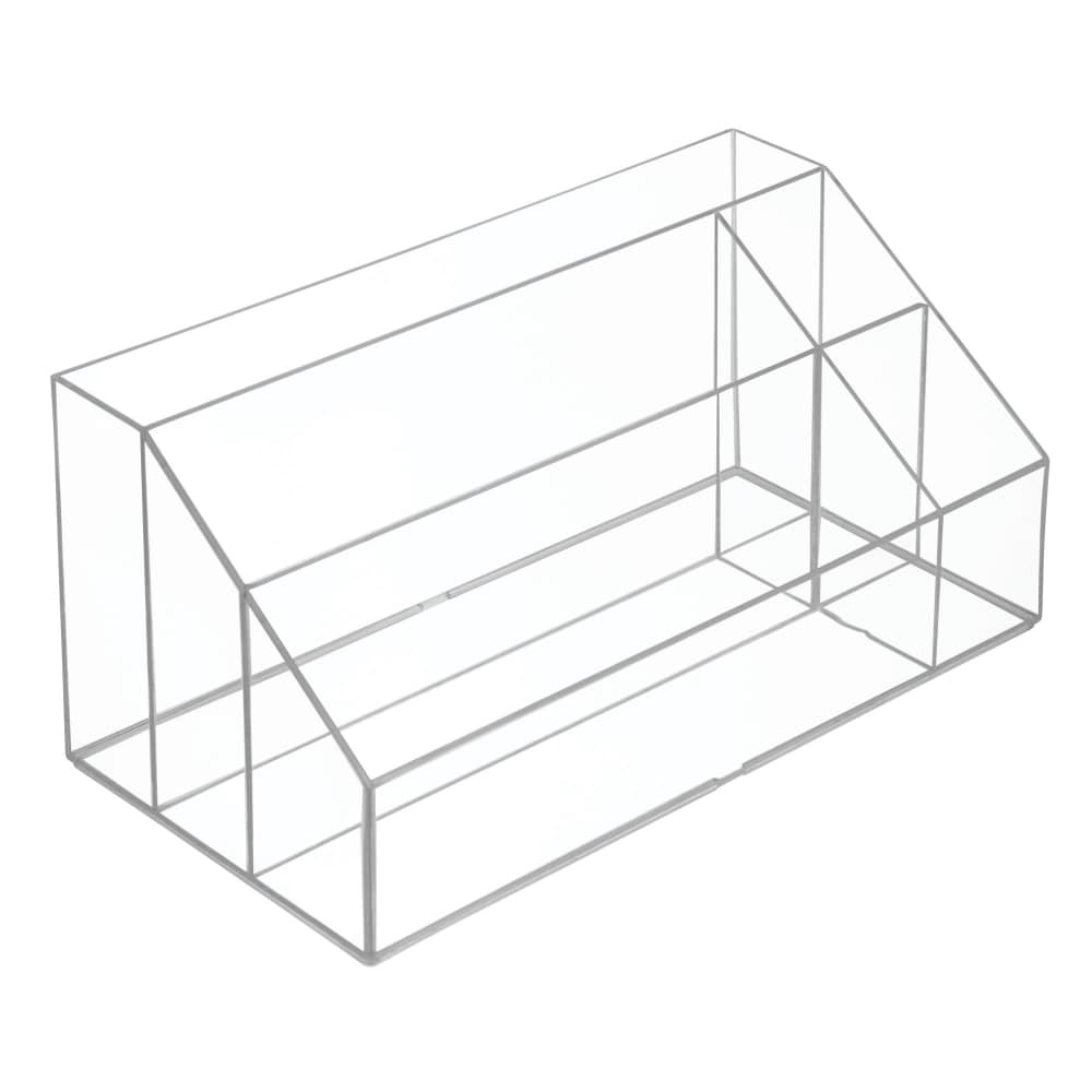 slide 1 of 2, InterDesign Clarity Large Cosmetic Palette Organizer - Clear, 6.3 in x 13 in