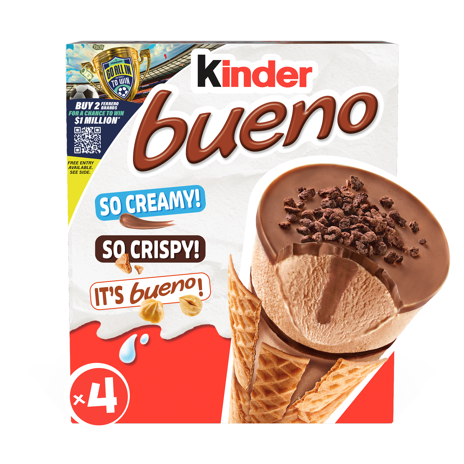 slide 1 of 15, Kinder Hazelnut Cones, 4 ct