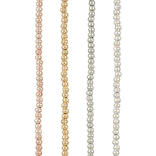 slide 1 of 3, Multicolor Metal Rondelle Beads, 3mm By Bead Landing, 3 mm