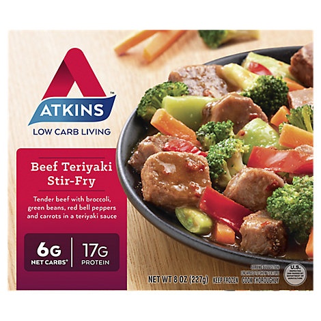 slide 1 of 1, Atkins Teriyaki Beef Stir-Fry, 8 oz