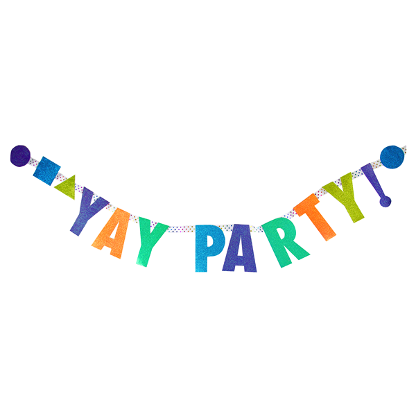 slide 1 of 1, Papyrus Yay Party! Banner, 1 ct