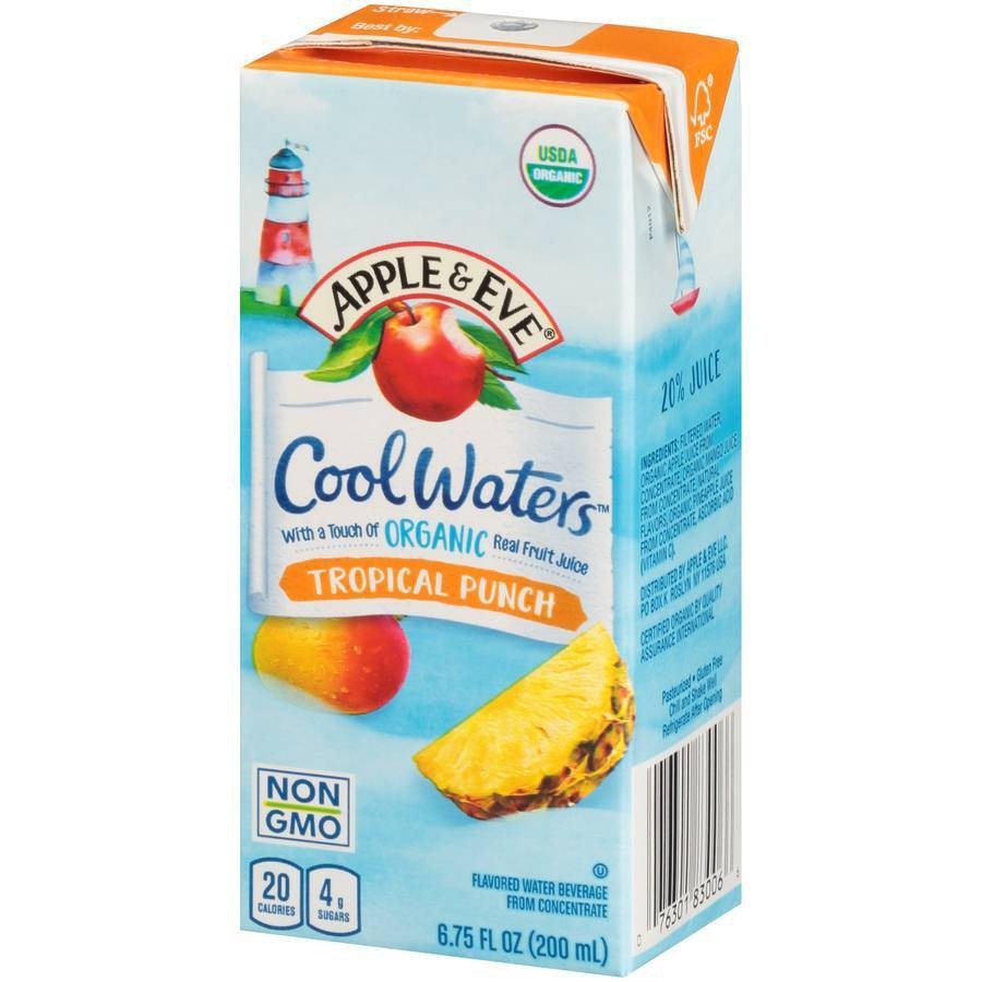 slide 1 of 3, Apple & Eve Cool Waters Tropical Punch Flavored Water Beverage Pack, 8 ct; 6.75 fl oz