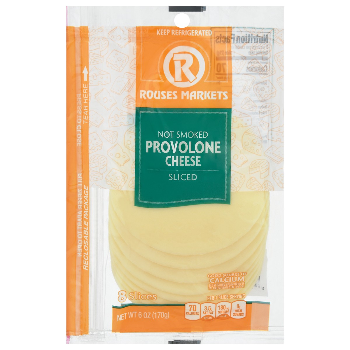 slide 14 of 14, Rouses Markets Provolone Sliced Cheese 8 Slices, 8 ct