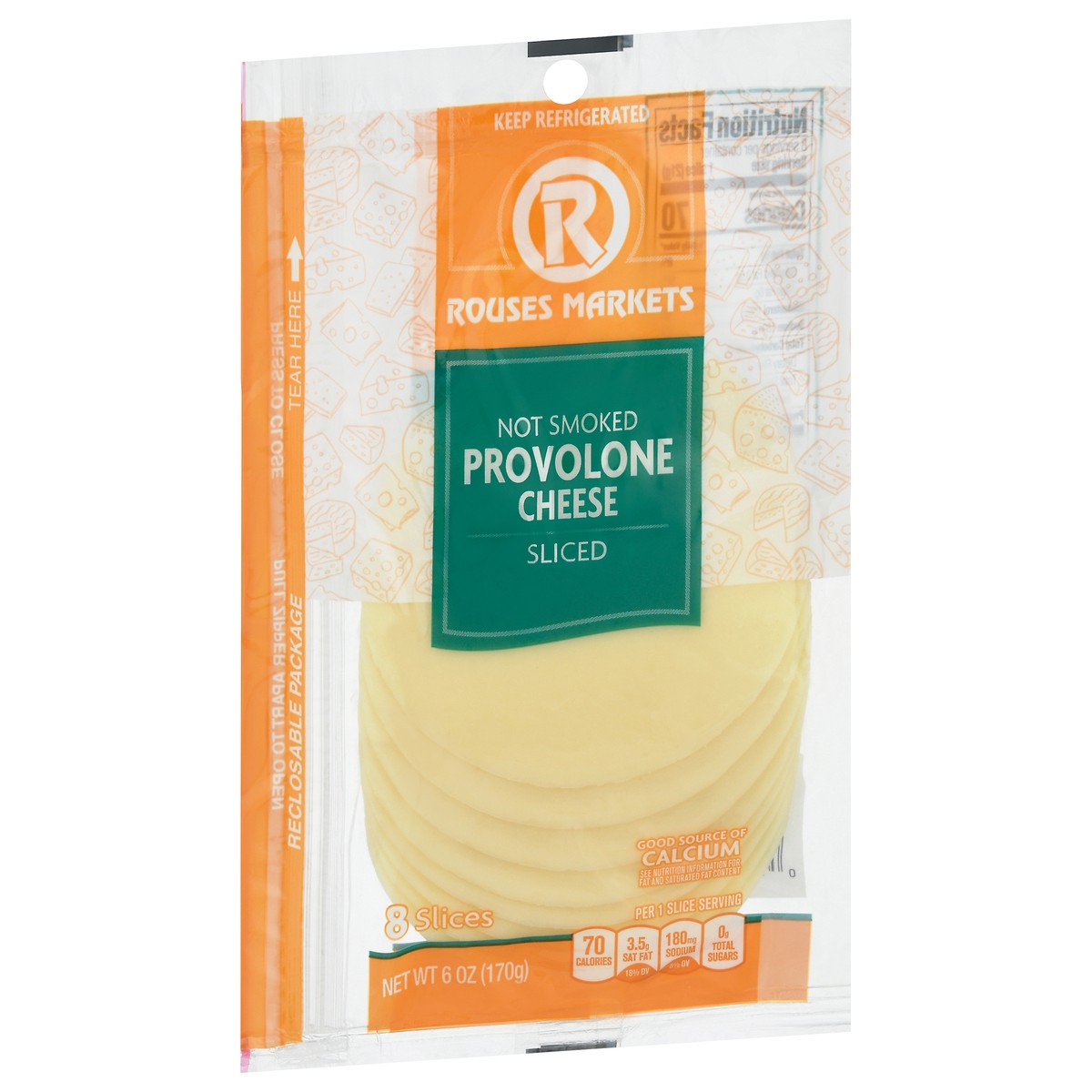 slide 8 of 14, Rouses Markets Provolone Sliced Cheese 8 Slices, 8 ct