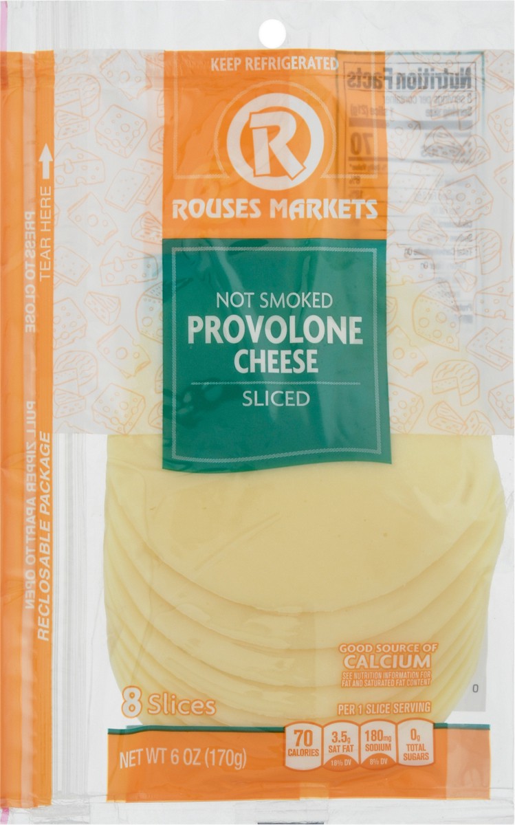 slide 9 of 14, Rouses Markets Provolone Sliced Cheese 8 Slices, 8 ct