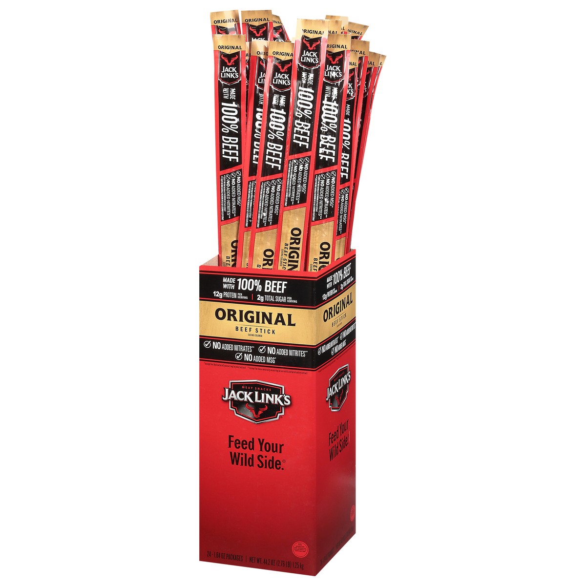 slide 11 of 14, Jack Link's Original Beef Sticks, 1.84 ounce, 24 ct