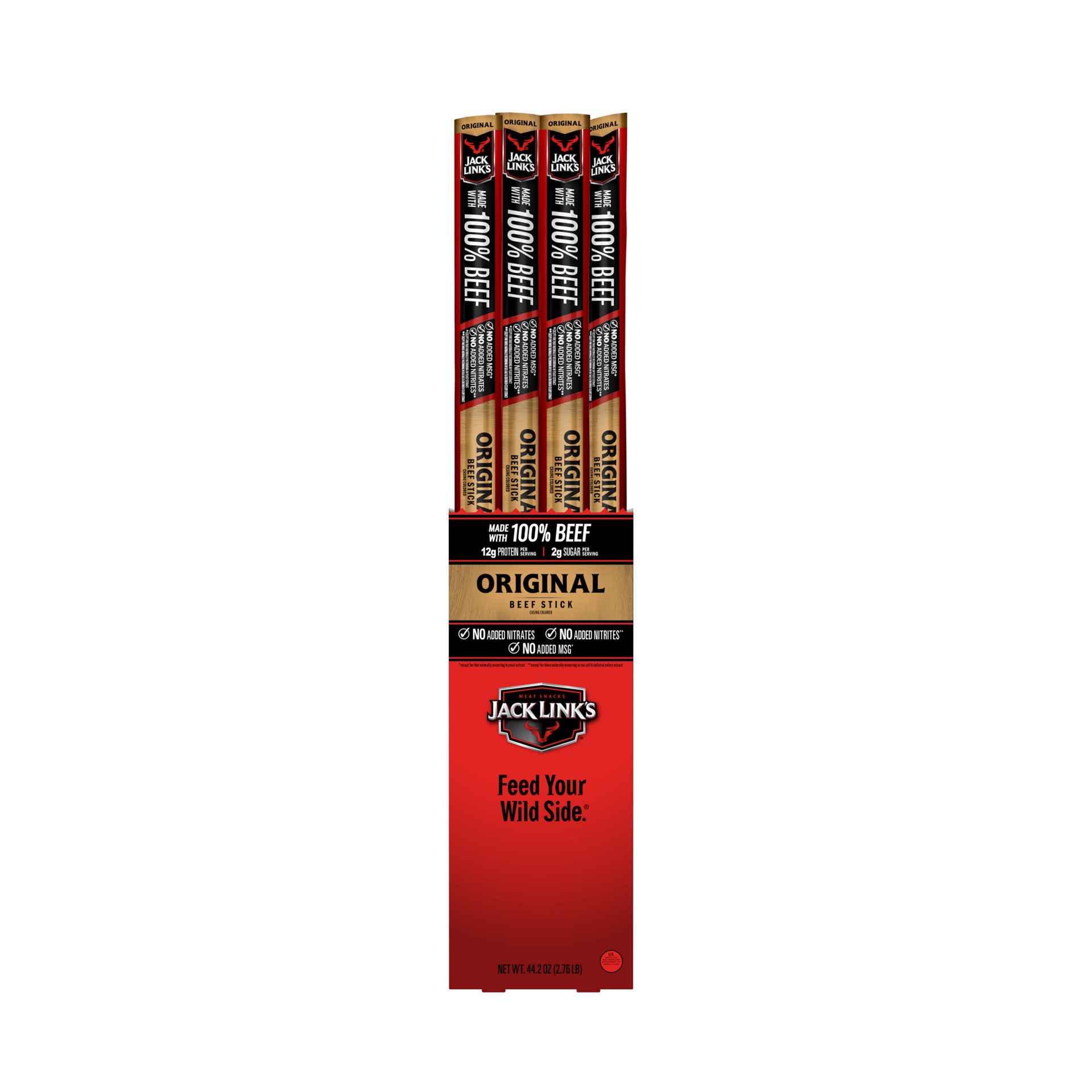 slide 1 of 14, Jack Link's Original Beef Sticks, 1.84 ounce, 24 ct