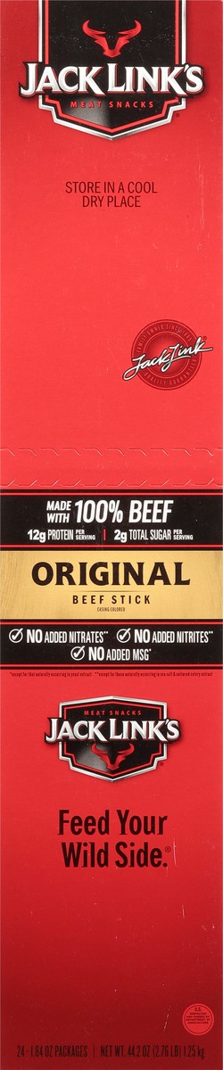 slide 8 of 14, Jack Link's Original Beef Sticks, 1.84 ounce, 24 ct