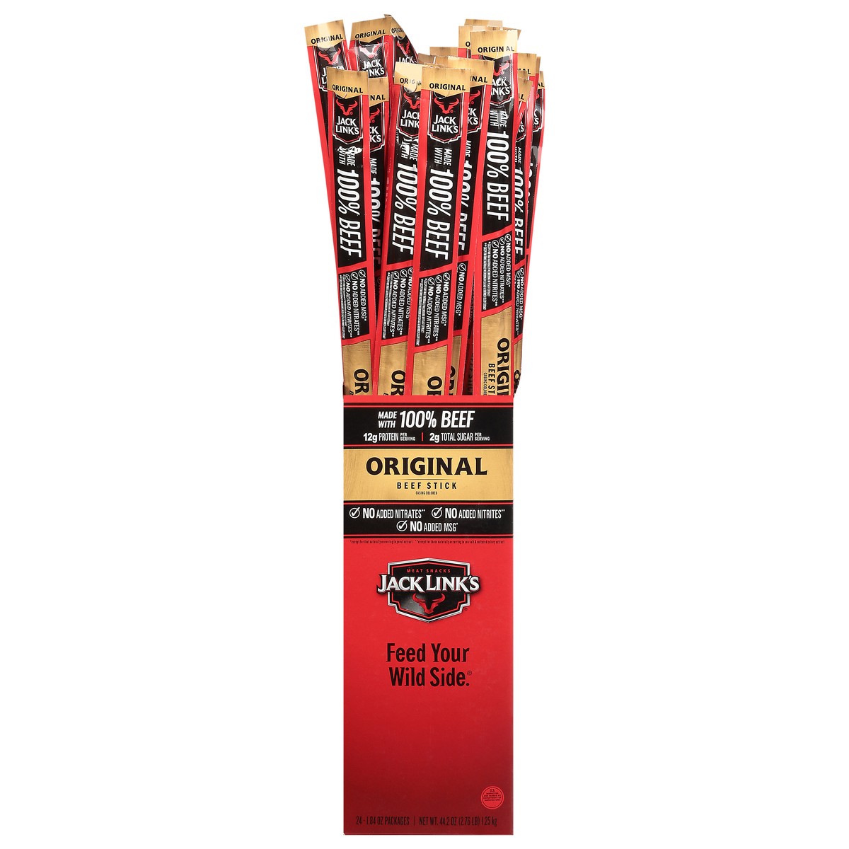 slide 12 of 14, Jack Link's Original Beef Sticks, 1.84 ounce, 24 ct