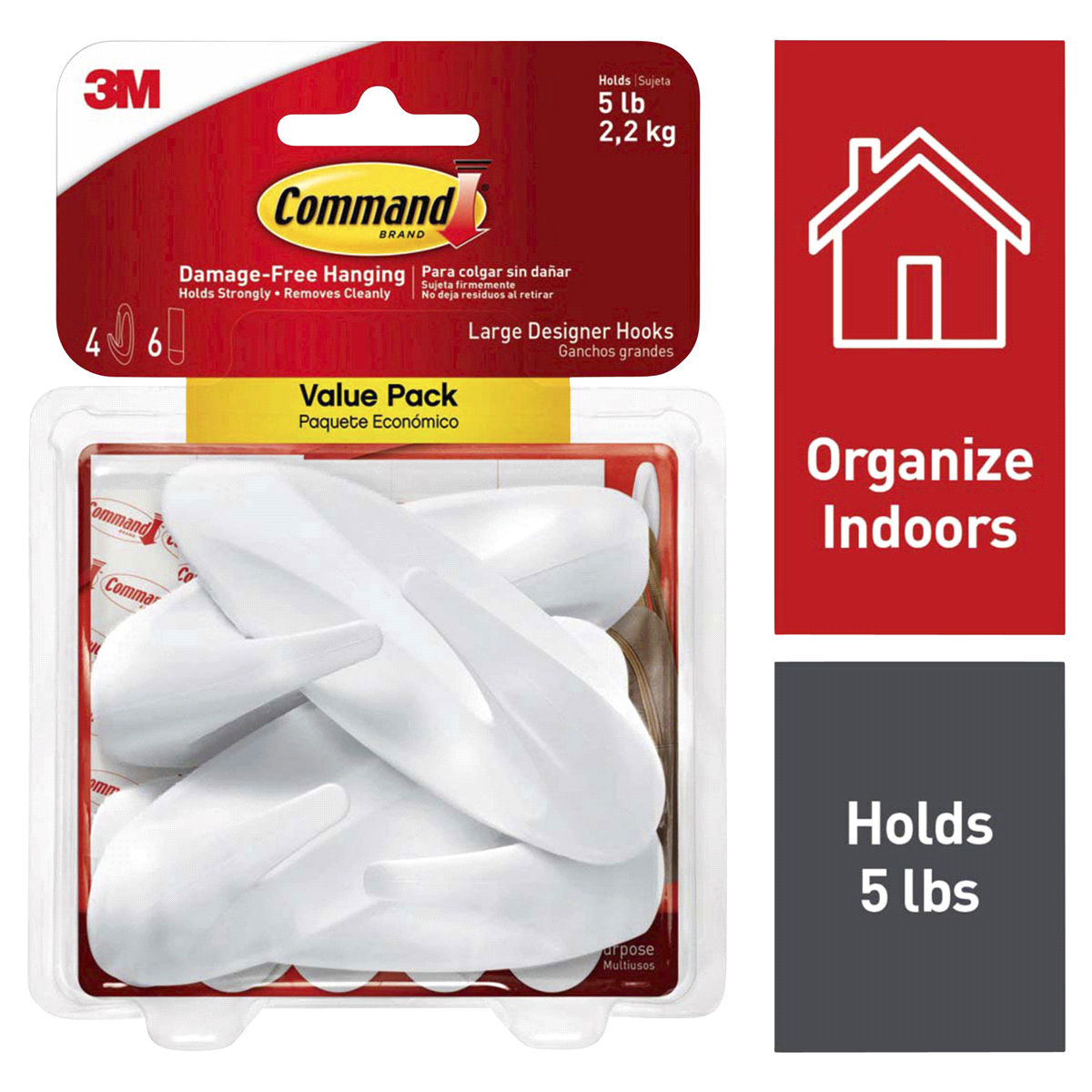 slide 1 of 29, Command Designer Large Hooks Value Pack, 4 ct