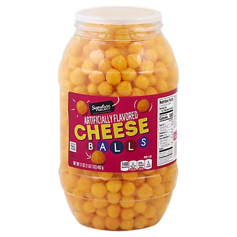 slide 1 of 1, Signature Select Cheese Balls, 17 oz