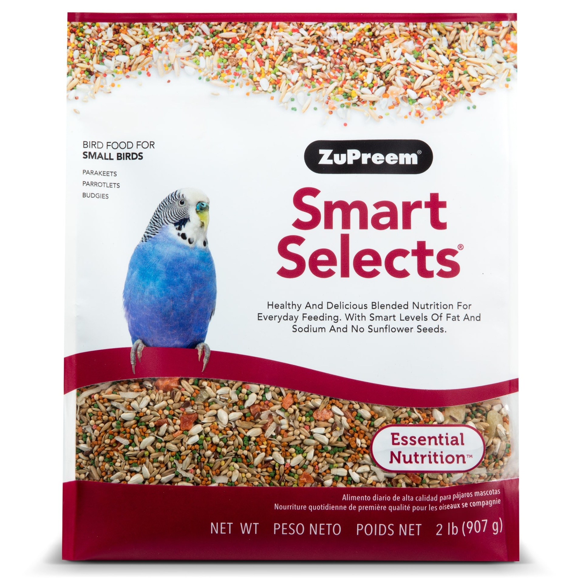 slide 1 of 1, ZuPreem Smart Selects Blend Parakeets, 2lbs., 2 lb