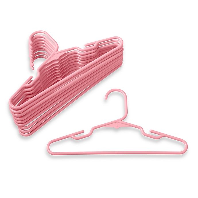 slide 1 of 1, Merrick Plastic Children's Clothes Hangers - Pink, 10 ct