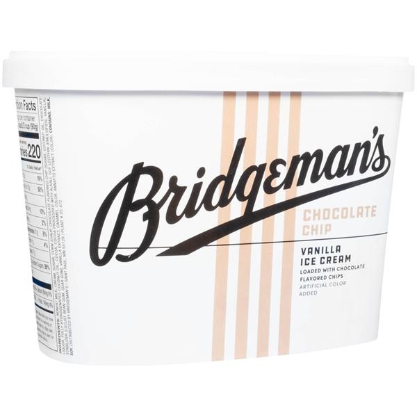slide 1 of 1, Bridgeman's Chocolate Chip Vanilla Ice Cream, 48 fl oz