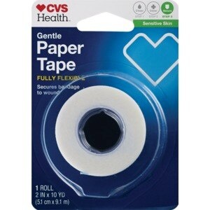 slide 1 of 1, CVS Health Sensitive Skin Gentle Paper Tape, 2 In X 10 Yd, 1 Pk, 1 ct