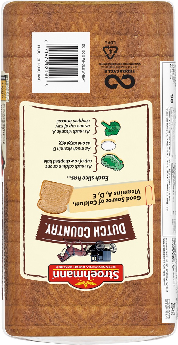 slide 6 of 7, Stroehmann's Bakeries Dutch Country 100% Whole Wheat Bread 24 Oz, 24 oz