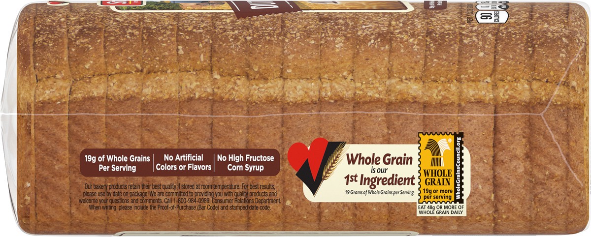 slide 5 of 7, Stroehmann's Bakeries Dutch Country 100% Whole Wheat Bread 24 Oz, 24 oz