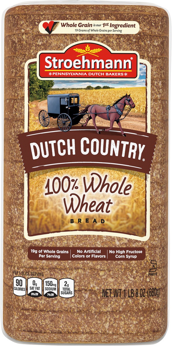 slide 2 of 7, Stroehmann's Bakeries Dutch Country 100% Whole Wheat Bread 24 Oz, 24 oz