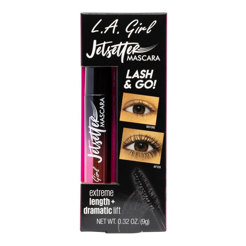 slide 1 of 6, L.A. Girl Jet Setter Mascara Black, 0.32 oz