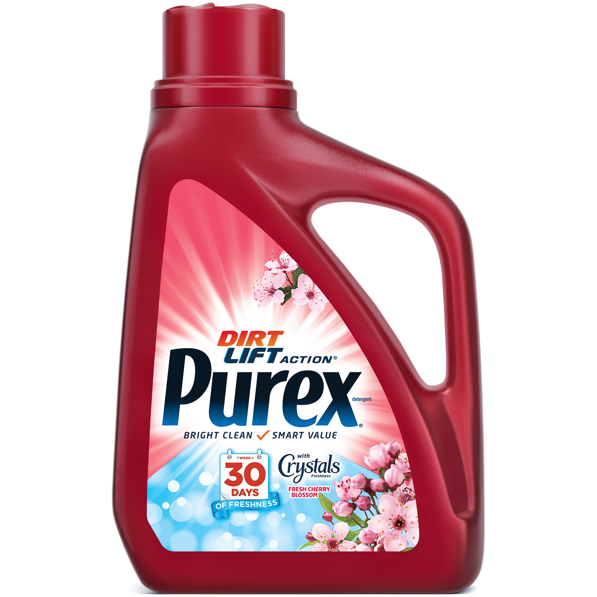 slide 1 of 2, Purex Liquid Laundry Detergent with Crystals Fragrance, Fresh Cherry Blossom, 50 Fluid Ounces, 33 Loads, 50 fl oz