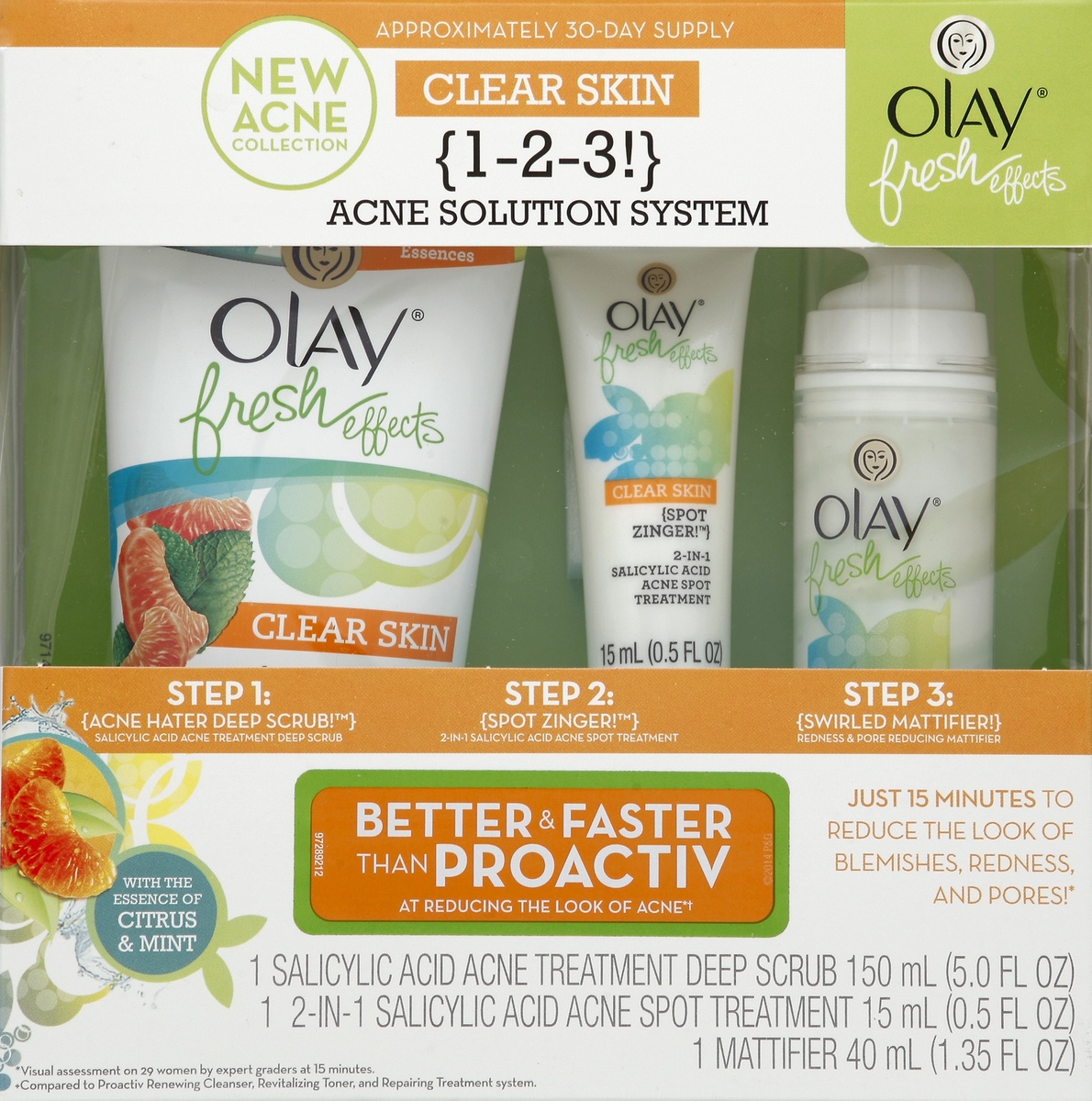 slide 1 of 1, Olay Acne Solution System, 1 ct